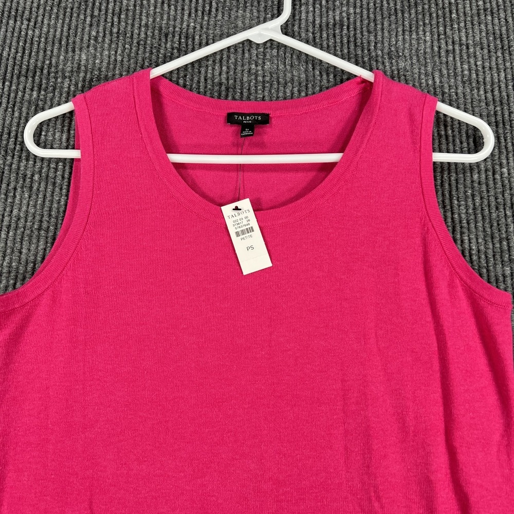Talbots Sweater Womens Petite Small Sleeveless Pullover Knit Stretch Comfort - Picture 2 of 11